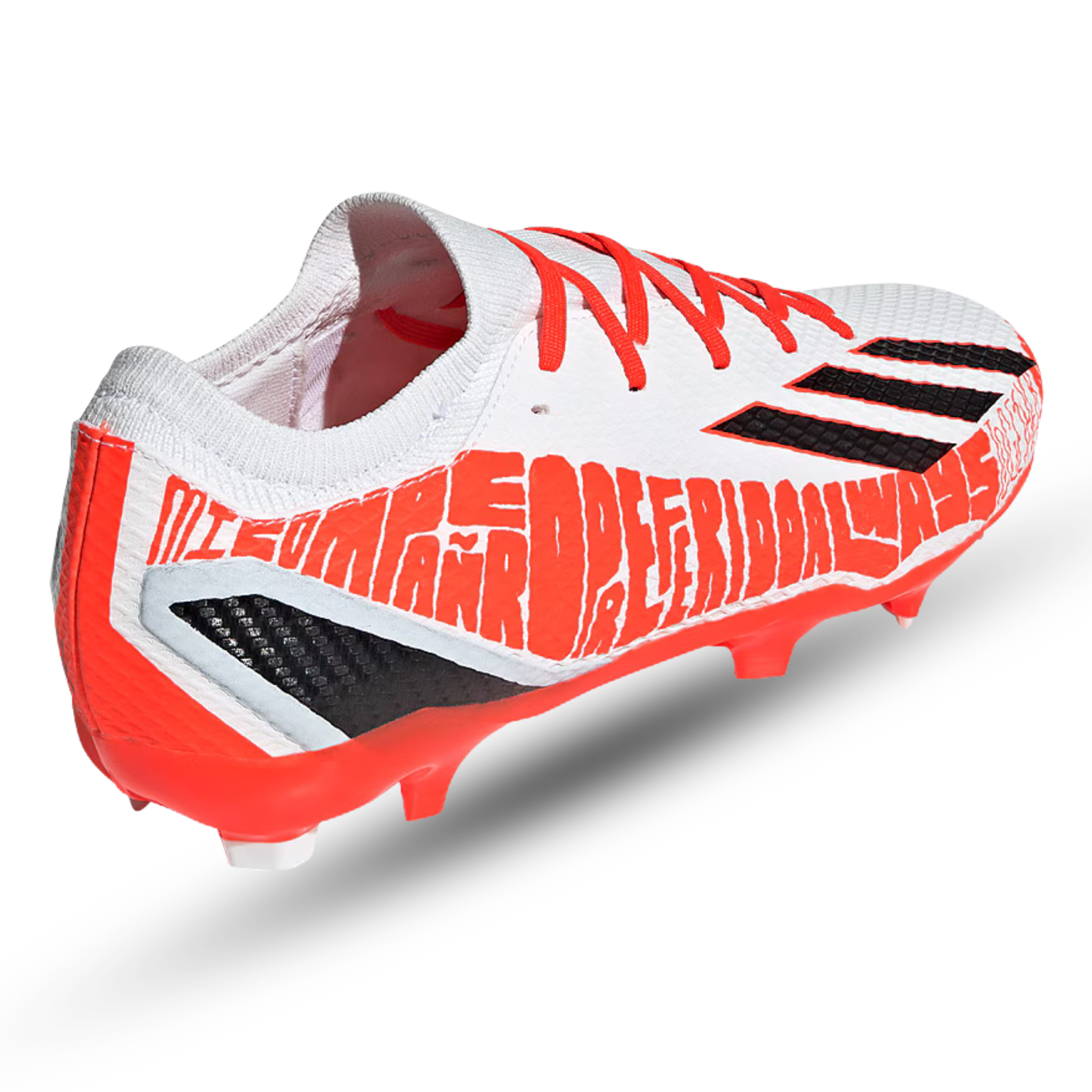 adidas X Speedportal Messi.3 Firm Ground Soccer Cleats (Core White/Solar Red)
