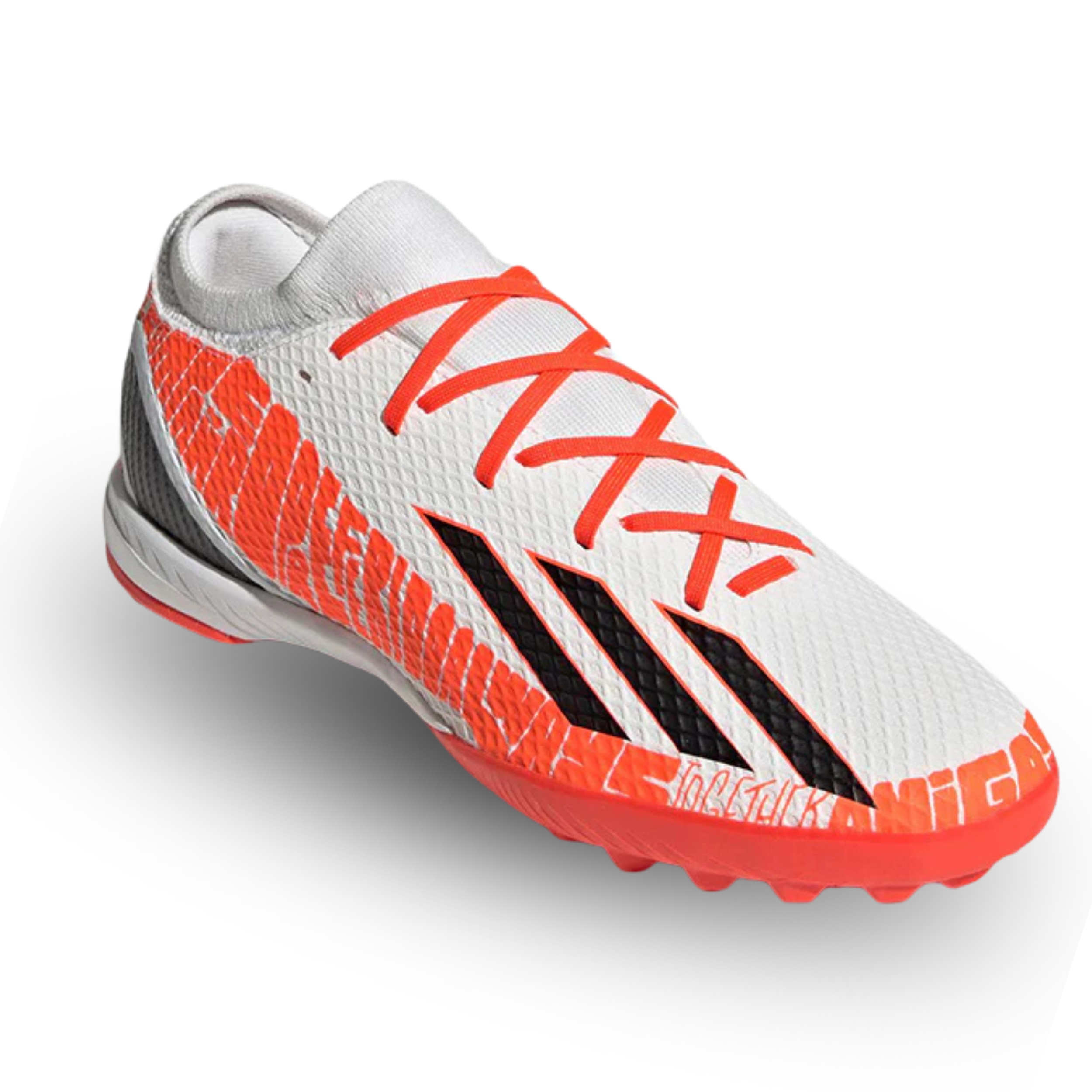 adidas X Speedportal Messi.3 Turf Soccer Shoes (White/Solar Red)