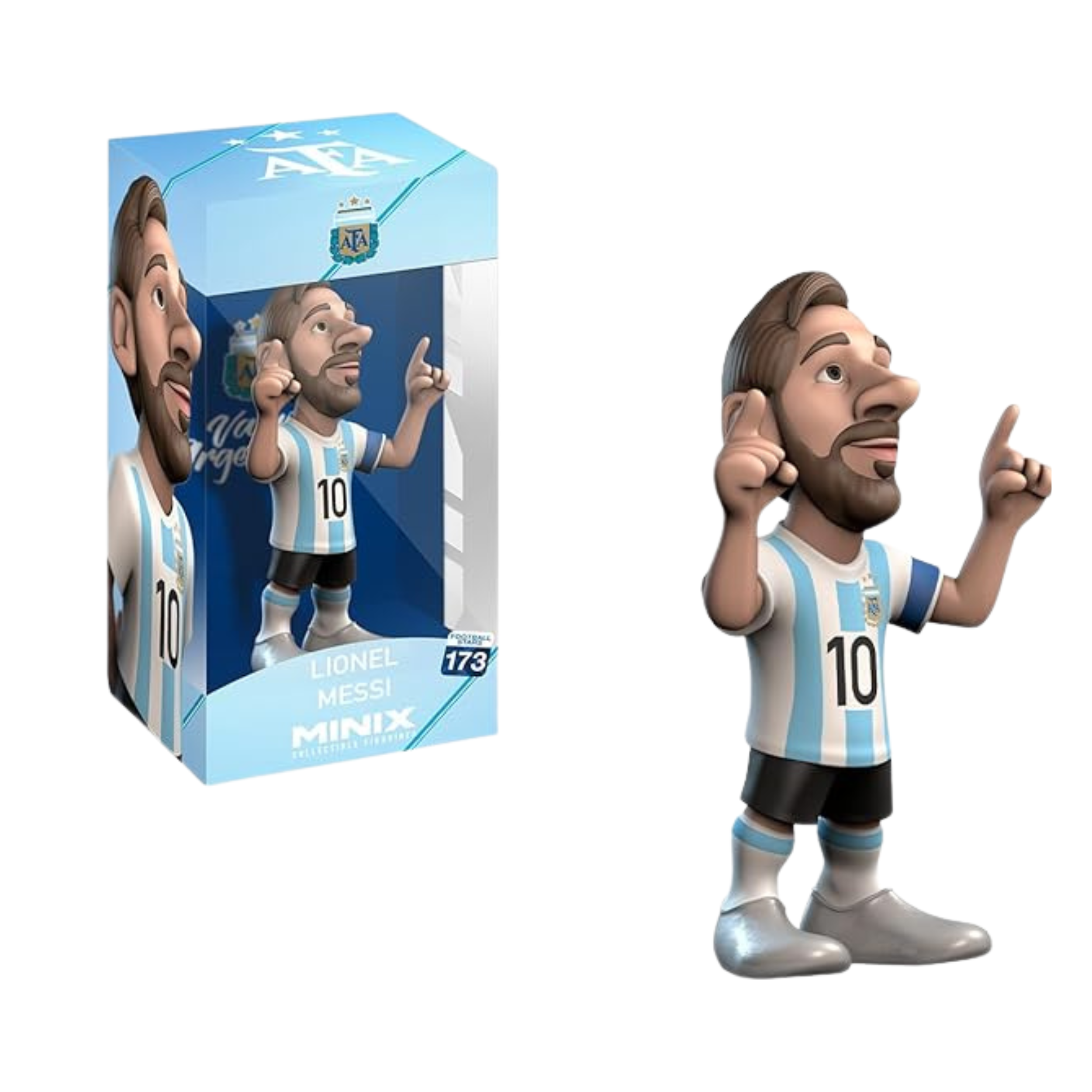 MINIX Messi Argentina Pointing to the Sky Figure (White/Blue)