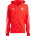 adidas Bayern Munich DNA Full Zip Hoodie 23/24 (Red/White) | SoccerWearhouse