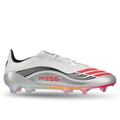 adidas F50 Messi Elite FG Soccer Cleats (White/Lucid Red/Silver Metallic) | SoccerWearhouse