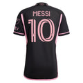 adidas Inter Miami Lionel Messi Authentic Player Version Away Jersey 23/24 w/ MLS Patches (Black/Pink) | SoccerWearhouse