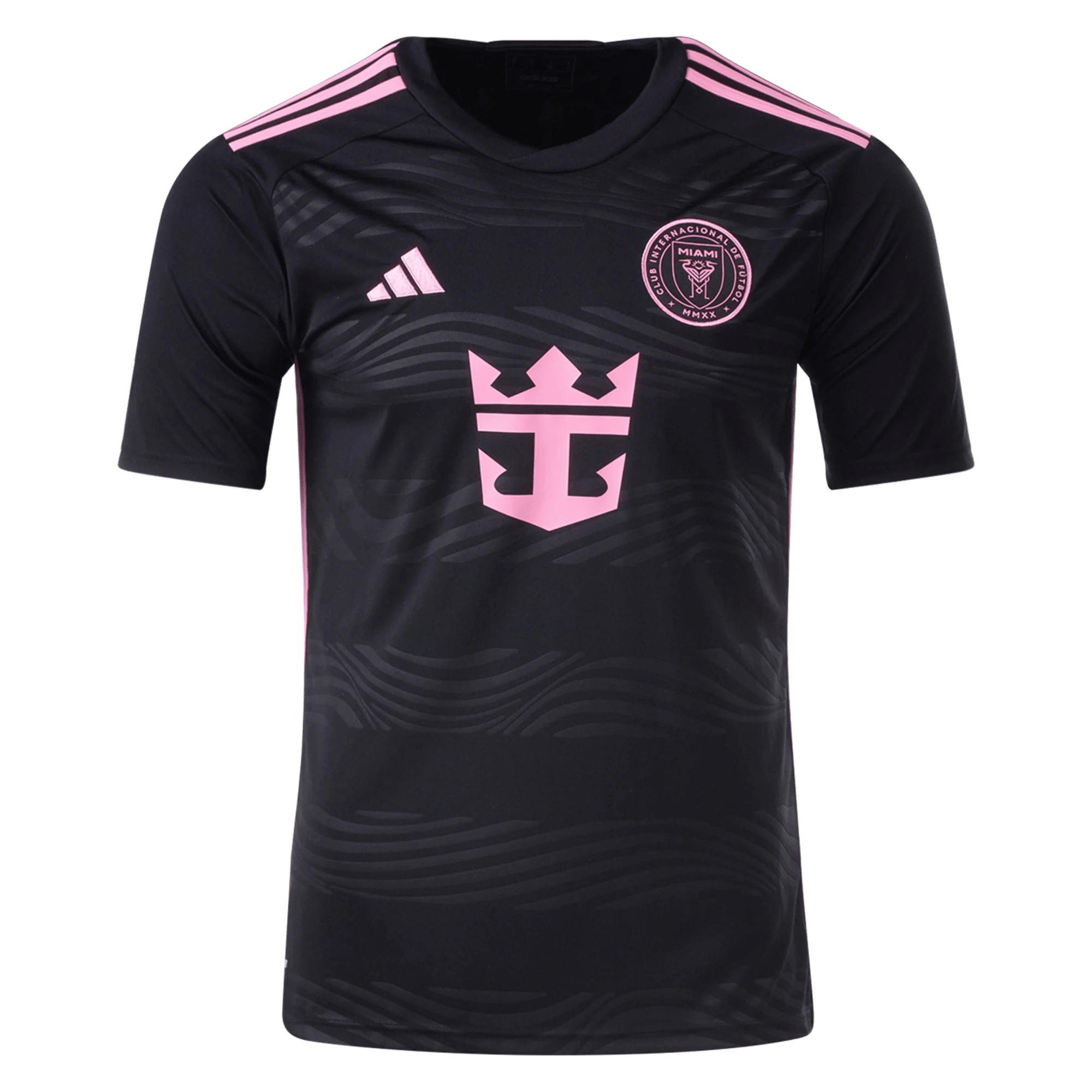 adidas Inter Miami Lionel Messi Away Jersey w/ Royal Caribbean Sponsor* 23/24 (Black) | SoccerWearhouse