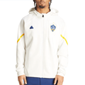 adidas LA Galaxy D4GMD Anthem Hoodie Jacket 2024 (White) | SoccerWearhouse