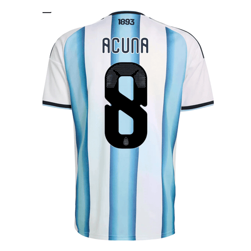 adidas Men's Acuna Argentina 2026 Home World Cup Jersey (White/Icey Light Blue) | SoccerWearhouse