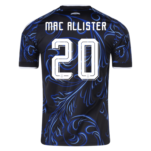 adidas Men's Argentina Alexis Mac Allister Away Stadium Jersey 2026 (Black/Blue) | SoccerWearhouse