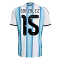 adidas Men's Gonzalez Argentina 2026 Home World Cup Jersey (White/Icey Light Blue) | SoccerWearhouse
