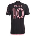adidas Men's Inter Miami CF Lionel Messi Away Jersey W/ MLS + Apple TV Patches 23/24 (Black) | SoccerWearhouse