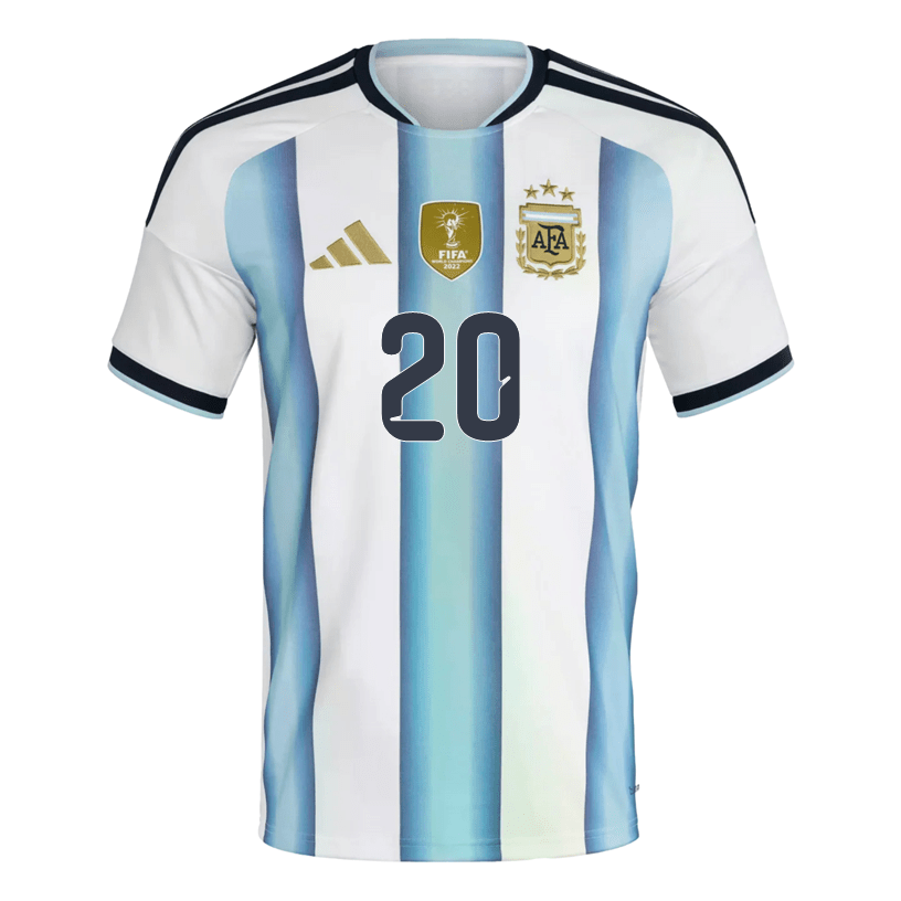 adidas Men's Mac Allister Argentina 2026 Home World Cup Jersey (White/Icey Light Blue) | SoccerWearhouse