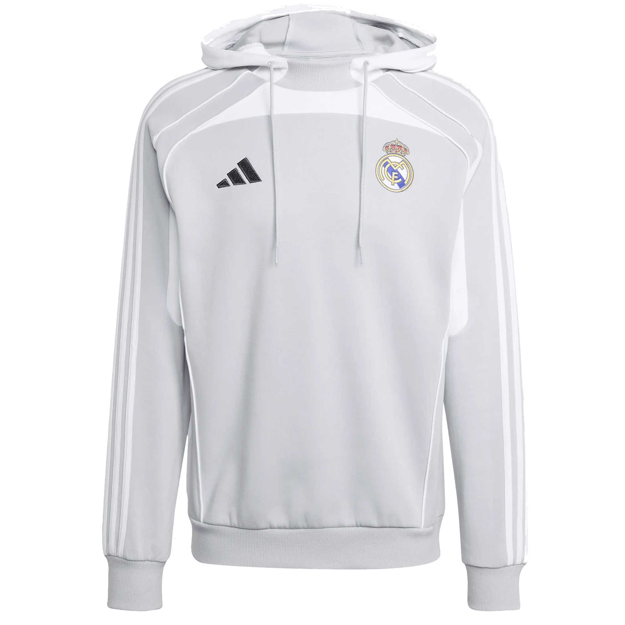 adidas Real Madrid 25/26 UBP Travel Hoodie (Light Solid Grey/White) | SoccerWearhouse