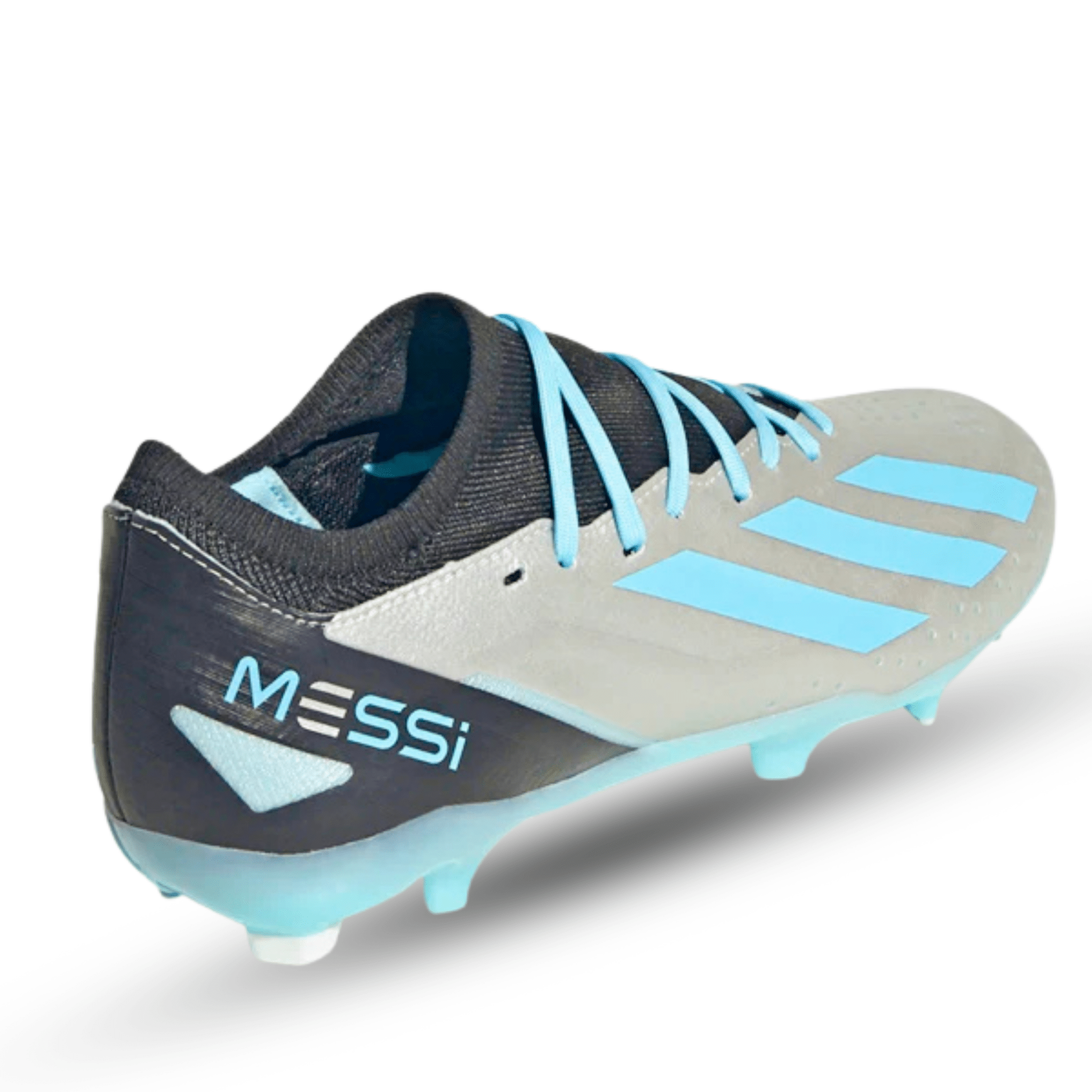adidas X Crazyfast.3 Messi Firm Ground Soccer Cleats (Silver Metallic/Bliss Blue) | SoccerWearhouse