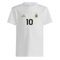 adidas Youth Argentina Lionel Messi T-Shirt 24/25 (White) | SoccerWearhouse