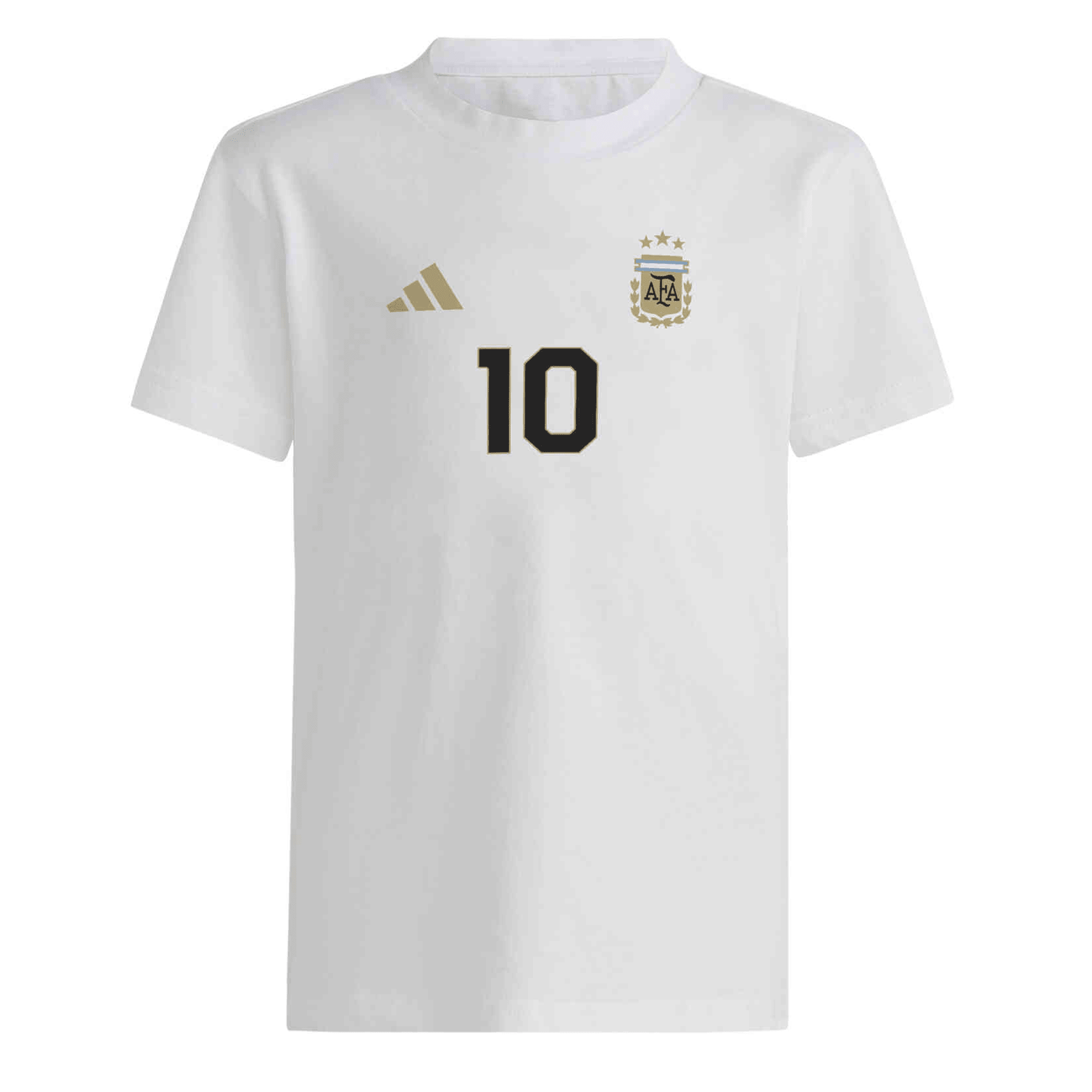 adidas Youth Argentina Lionel Messi T-Shirt 24/25 (White) | SoccerWearhouse