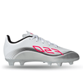 adidas Youth F50 Messi Club FG/MG Junior Soccer Cleats (White/Lucid Red/Silver Metallic) | SoccerWearhouse