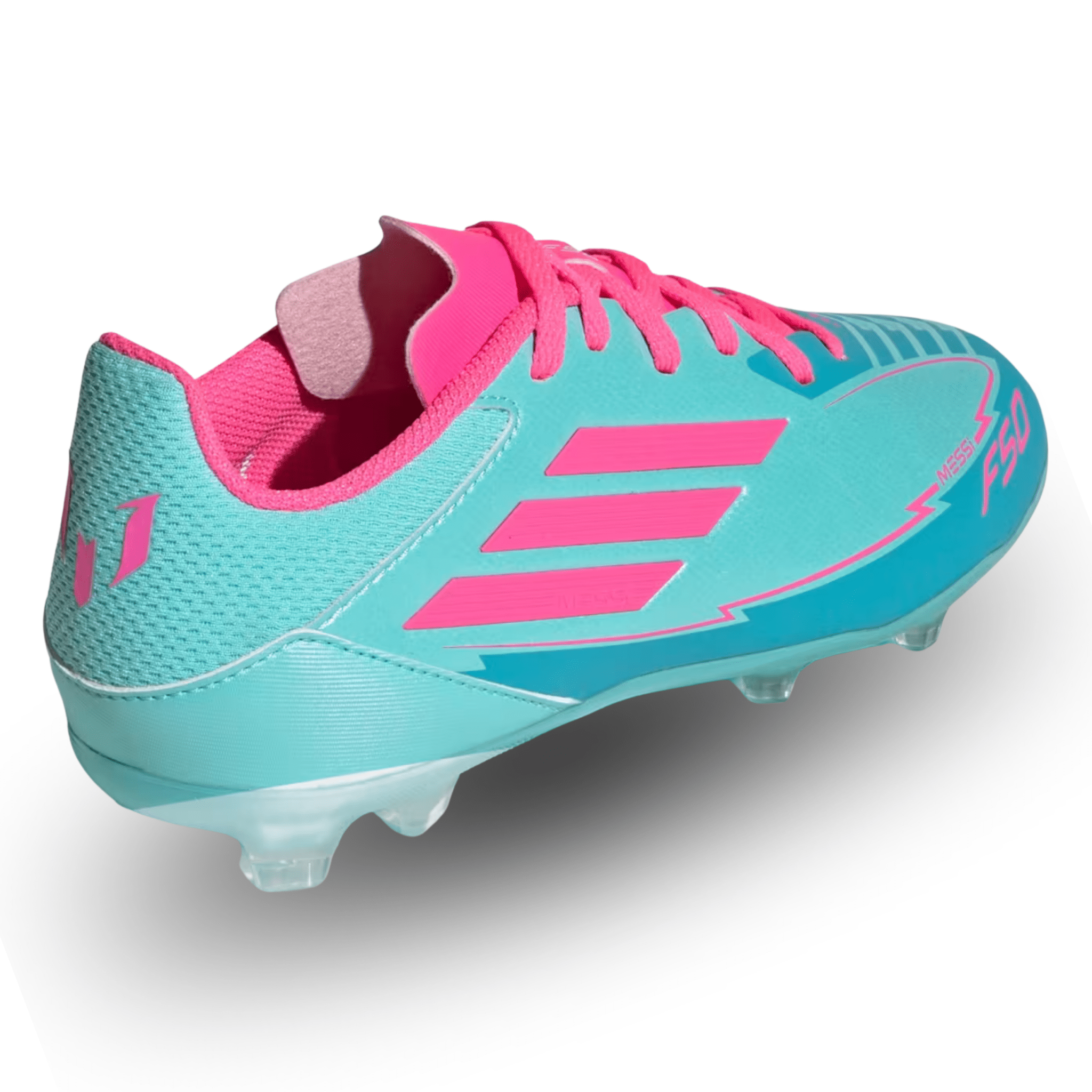 adidas Youth Jr. Messi F50 League FG/MG (Aqua/Lucid Pink) | SoccerWearhouse