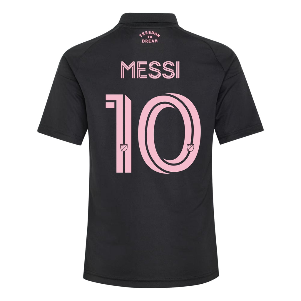 adidas Youth Lionel Messi Inter Miami 26/27 Away Jersey (Black/Pink) | SoccerWearhouse