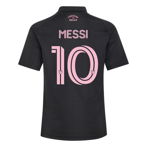 adidas Youth Lionel Messi Inter Miami 26/27 Away Jersey (Black/Pink) | SoccerWearhouse