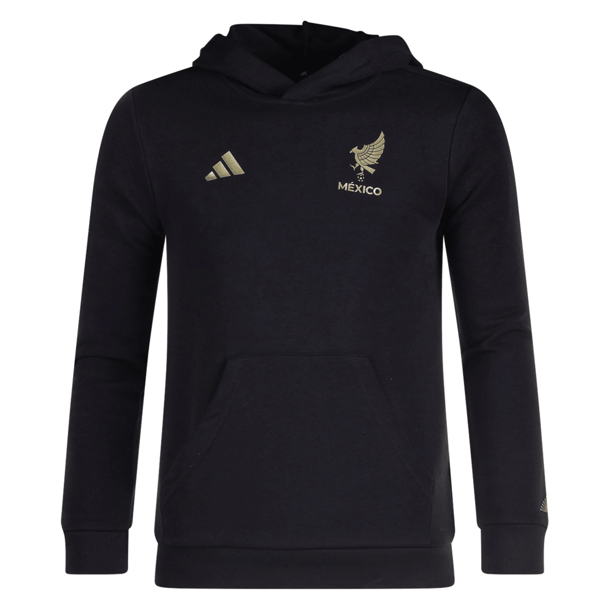 adidas Youth Mexico DNA Hoodie 25/26 (Black/Metallic Gold) | SoccerWearhouse